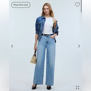 Madewell Superwide-Leg Jeans in Ahern Wash Airy Denim Edition Size 23 NO611